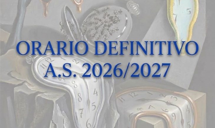 Orario definitivo delle lezioni a.s. 2026/2027